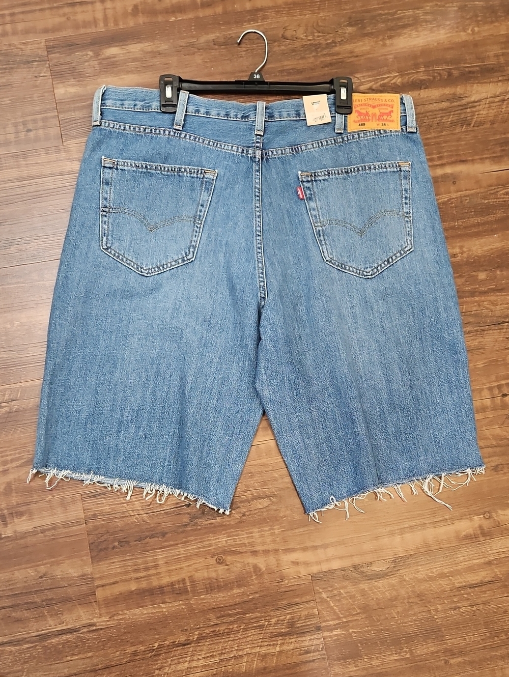 Levi's Blue Denim Frayed Hem Men's Jean Shorts